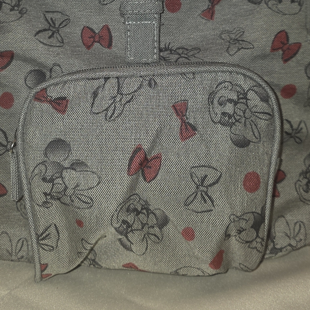 Disney Minnie Mouse Bows Mini Backpack - Gray & Red Cute Bag - Picture 13 of 16